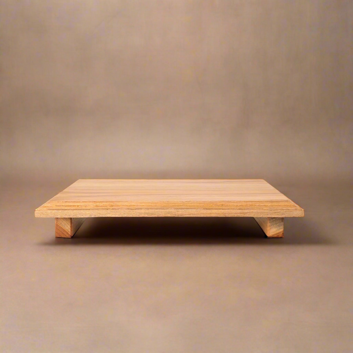 Handcrafted Teakwood Puja Peeta - Brown