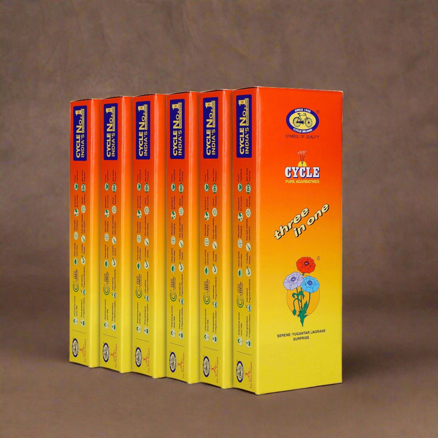 Three in One Agarbatti Combo - Pack of 6
