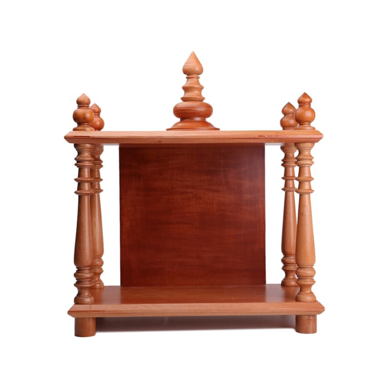 Mahogany Wooden Dismantlable Mantapa - Natural Finish