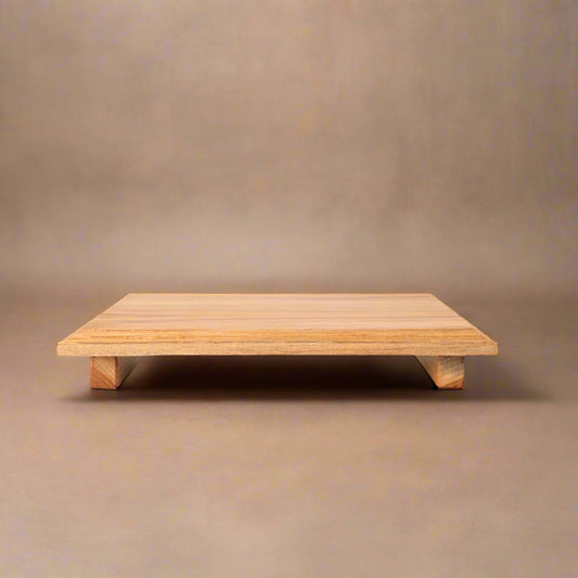 Handcrafted Teakwood Puja Peeta - Brown