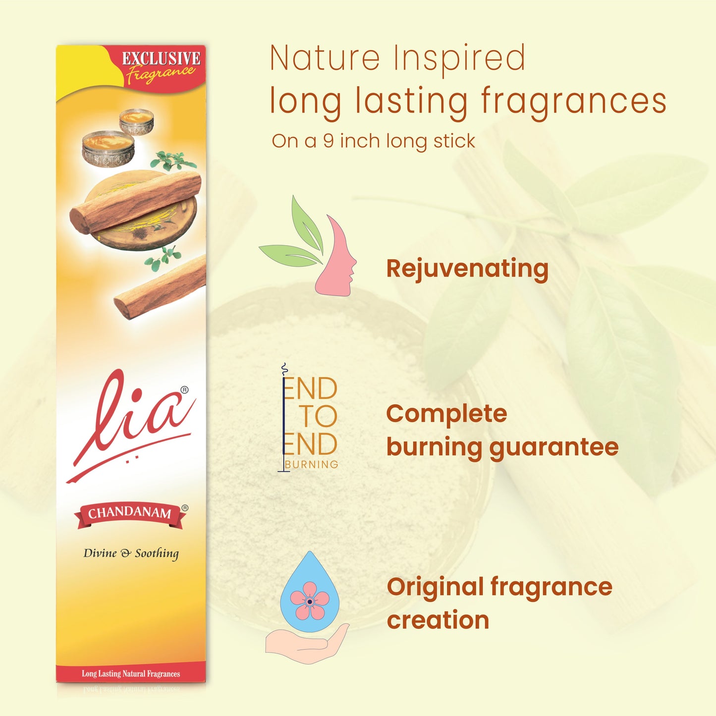 Lia Agarbatti Combo Pack - Jas, Prime Rose, Chandanam