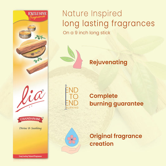 Lia Agarbatti Combo Pack - Jas, Prime Rose, Chandanam
