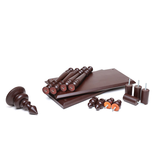 Mahogany Wooden Dismantlable Mantapa - Brown Finish