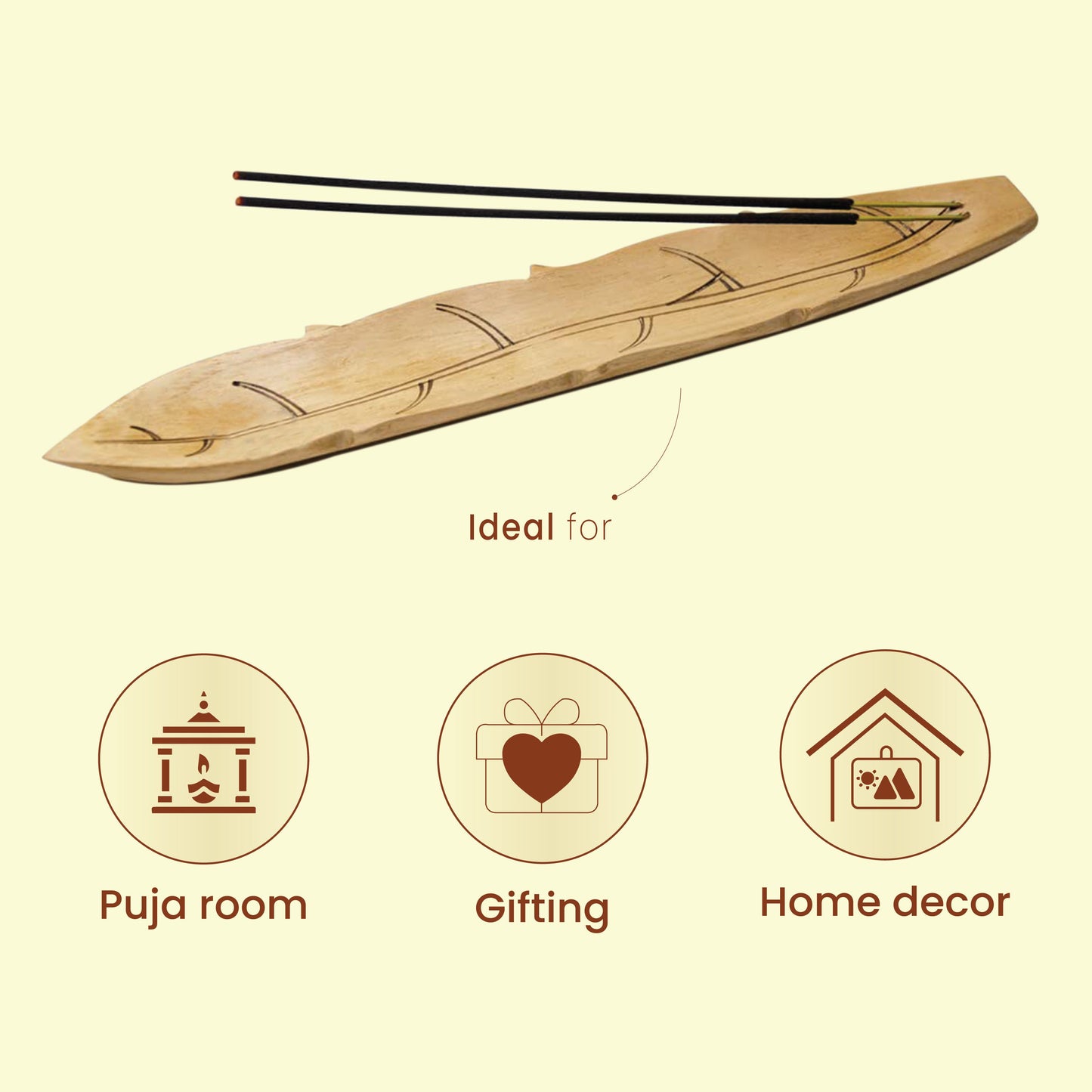 Handcrafted Leaf Ash Catcher - Natural