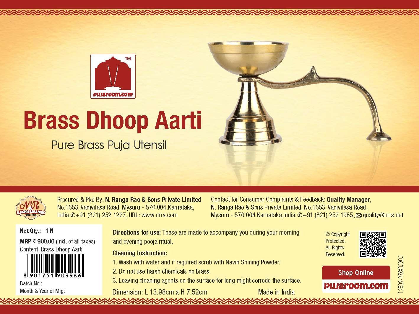 Brass Dhoopa Arati