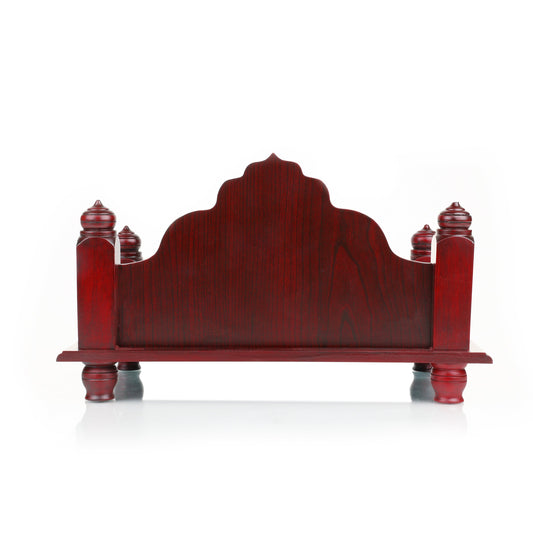 Mandasana Brown Wood Pooja Mandir