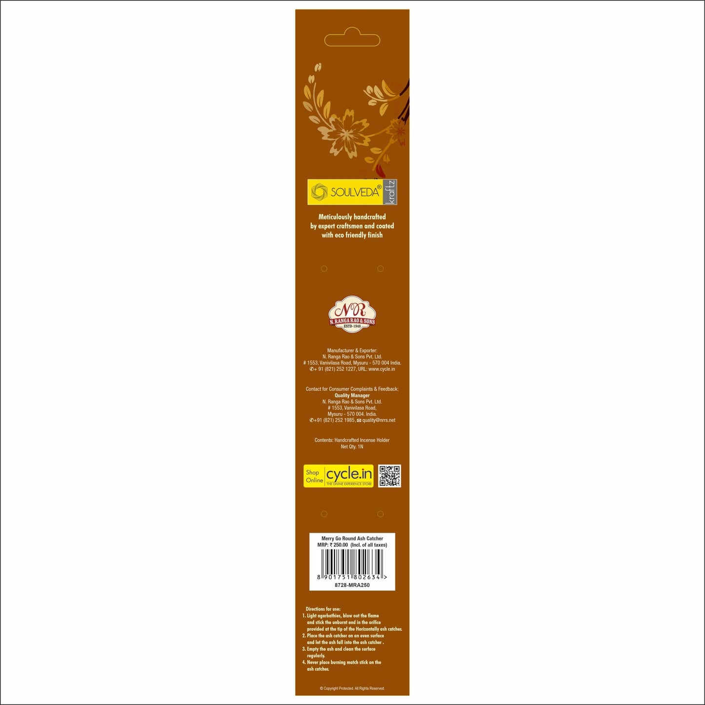 Trough Agarbatti Stand and Ash Catcher