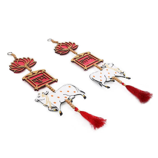 Handcrafted Wooden Shubh Labh Thoran/Thorana