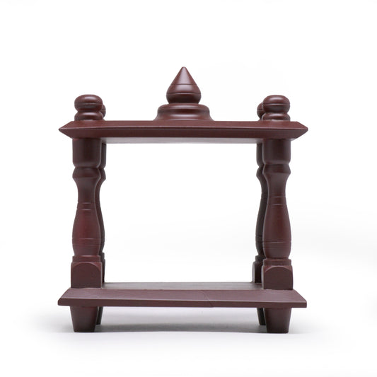 Small Mahogany Wooden Mantapa - Brown Finish