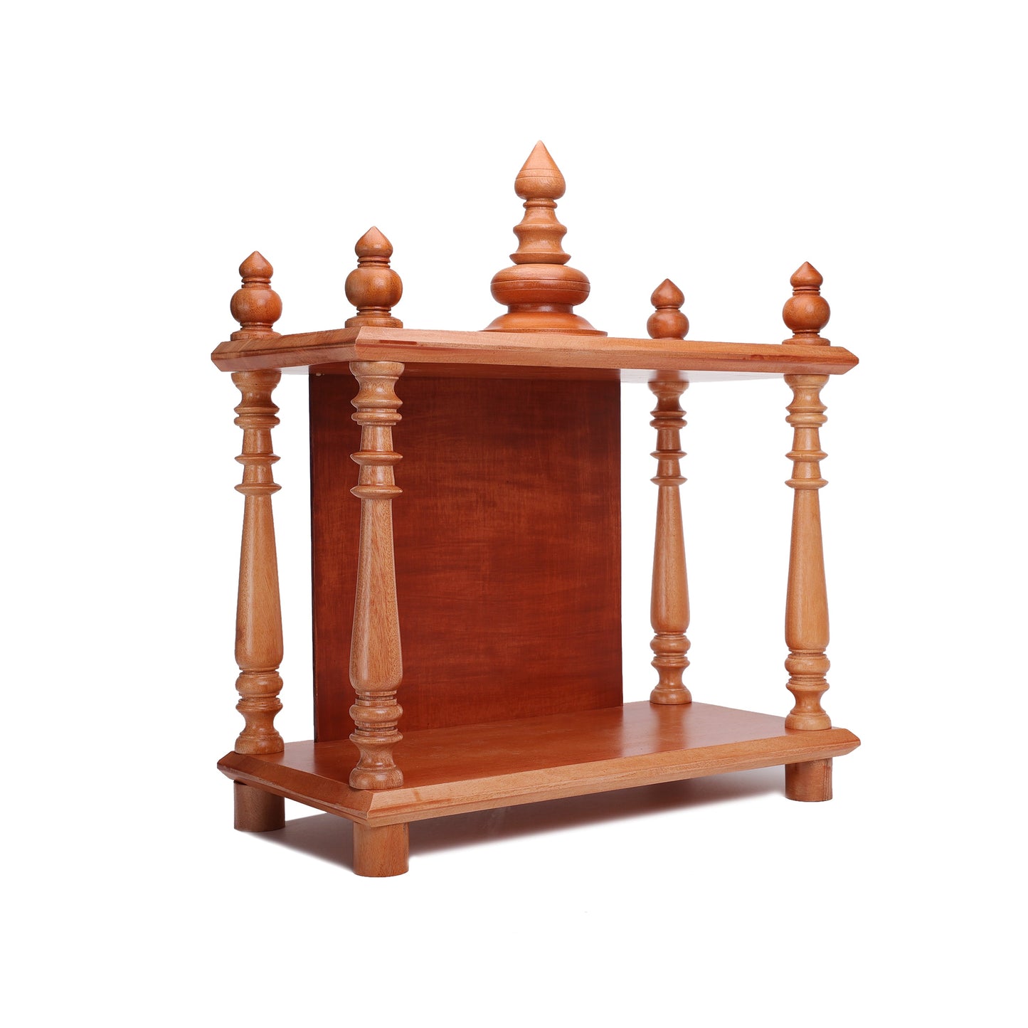 Mahogany Wooden Dismantlable Mantapa - Natural Finish