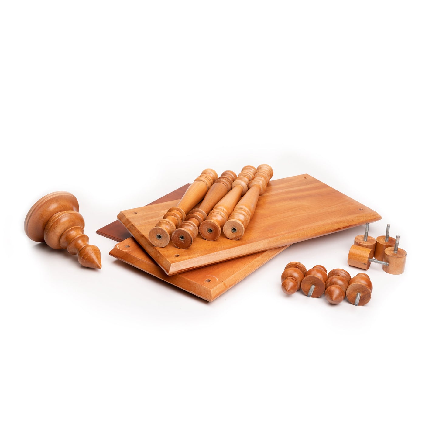 Mahogany Wooden Dismantlable Mantapa - Natural Finish