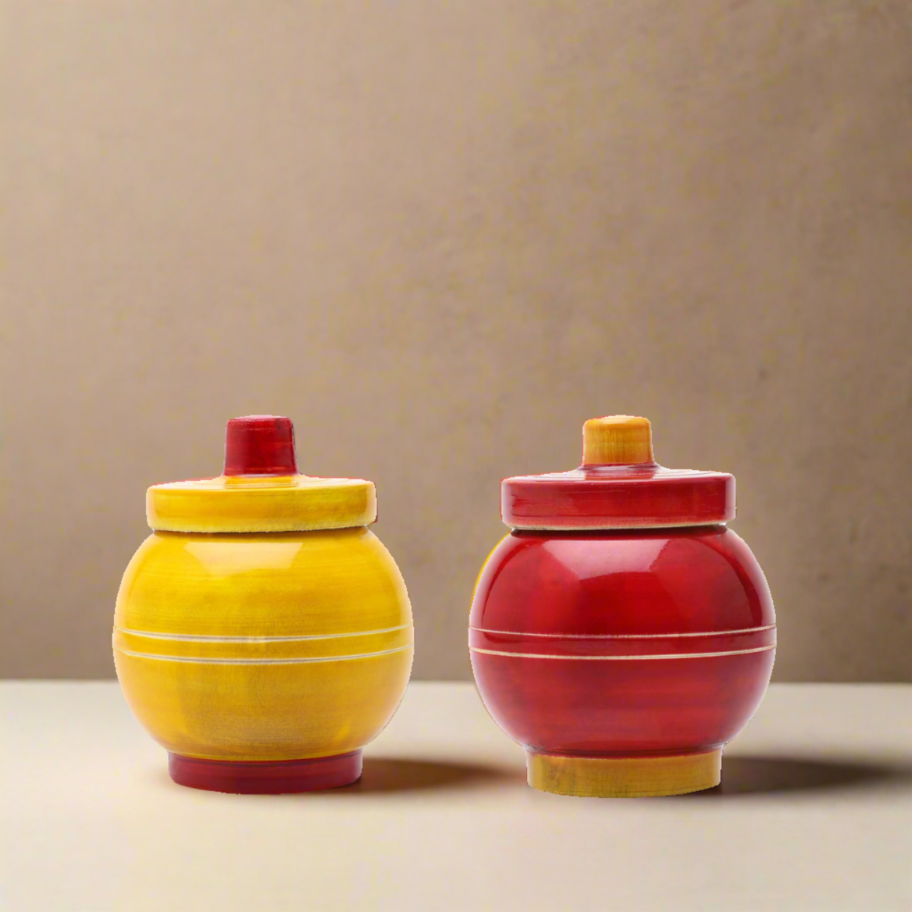 Handcrafted Haldi Kumkum Bharani Set