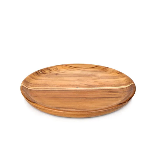 Teak Smooth Plate Taper 10"/25.5cm