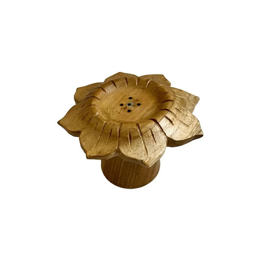 Teakwood Flower Agarbatti Stand