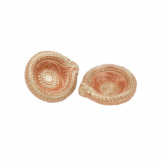 Hand Painted Earthen Terracotta Clay Diyas