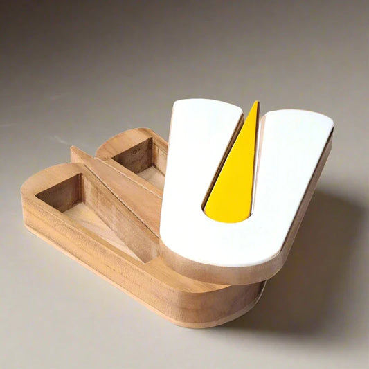 Vadagalai Wooden Tirumana Petti - Yellow
